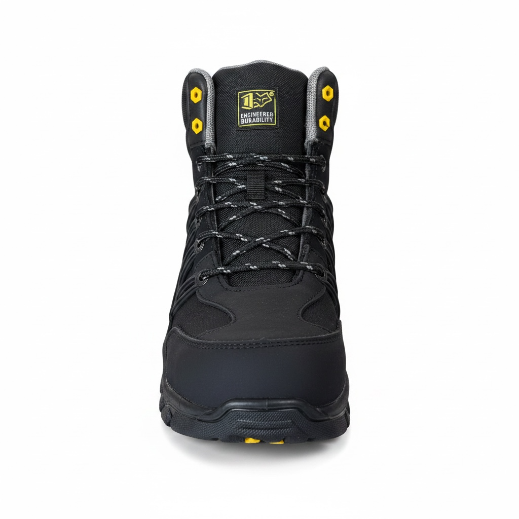 Bota de Trabajo Cross-x 15010 Negro | Casco de Acero y Suela Antiderrapante