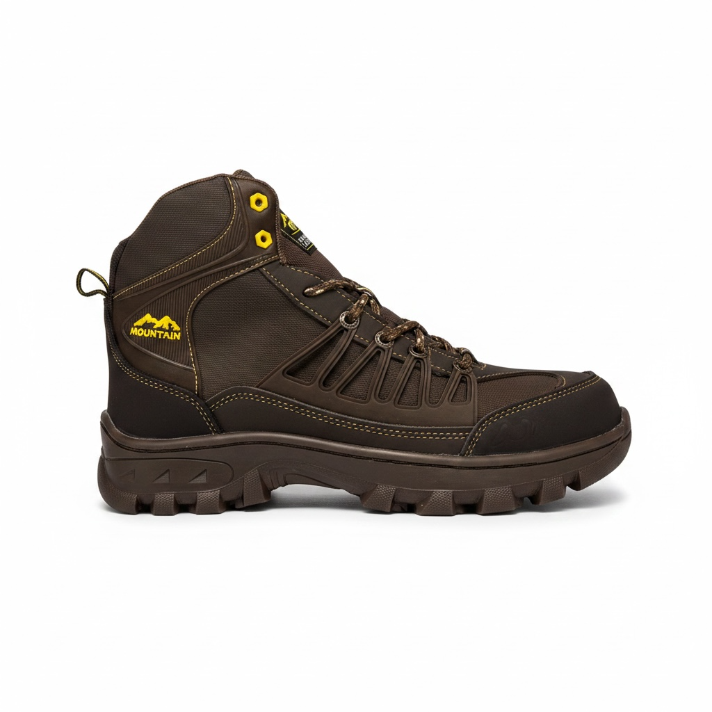 Bota de Trabajo Cross-x 15010 Café | Casco de Acero y Suela Antiderrapante