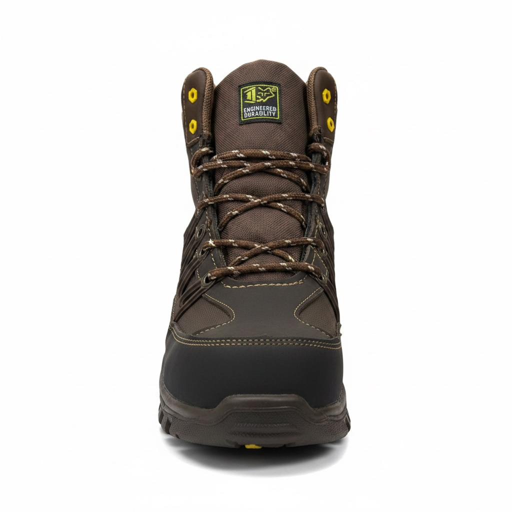 Bota de Trabajo Cross-x 15010 Café | Casco de Acero y Suela Antiderrapante