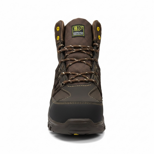 Bota de Trabajo Cross-x 15010 Café | Casco de Acero y Suela Antiderrapante